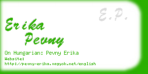 erika pevny business card